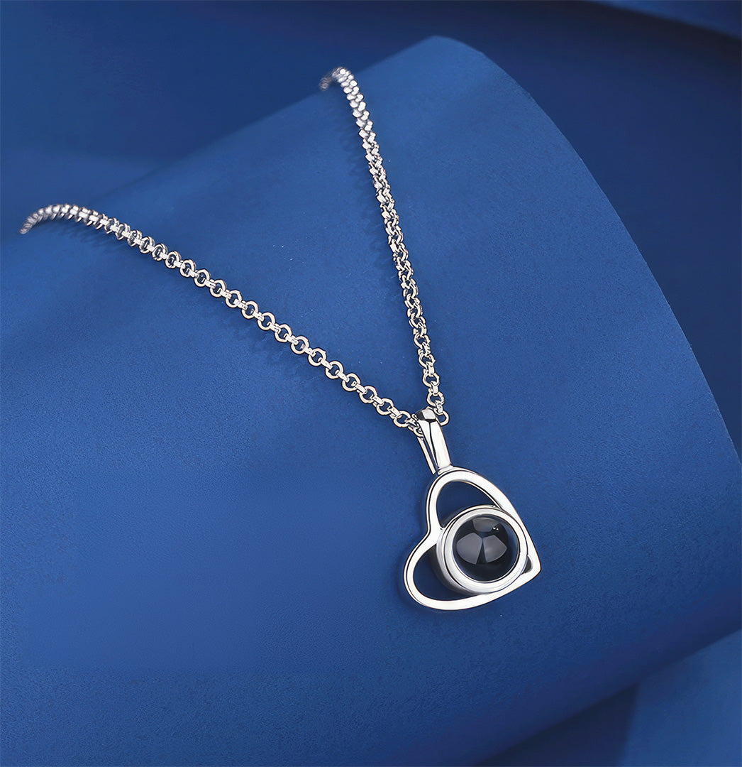 Necklace With Photo Inside Heart