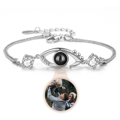 Bracelet With Photo Inside - Eye With The Word Love