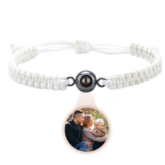 Bracelet With Photo Inside Braided Cord