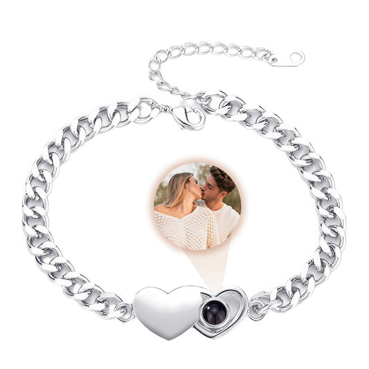 Bracelet With Photo Inside Together Heart