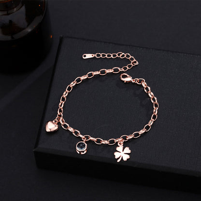 Bracelet With Photo Inside Lucky Heart