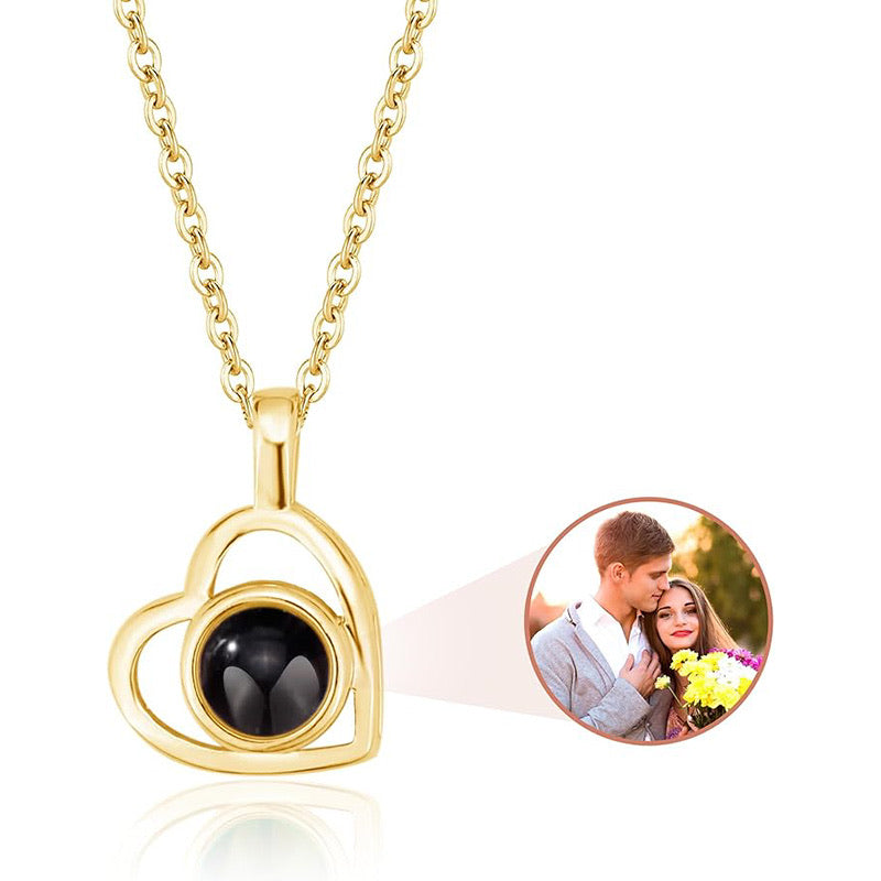 Necklace With Photo Inside Heart