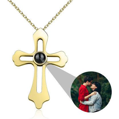 Necklace "Cross of Eternity" With Photo Inside