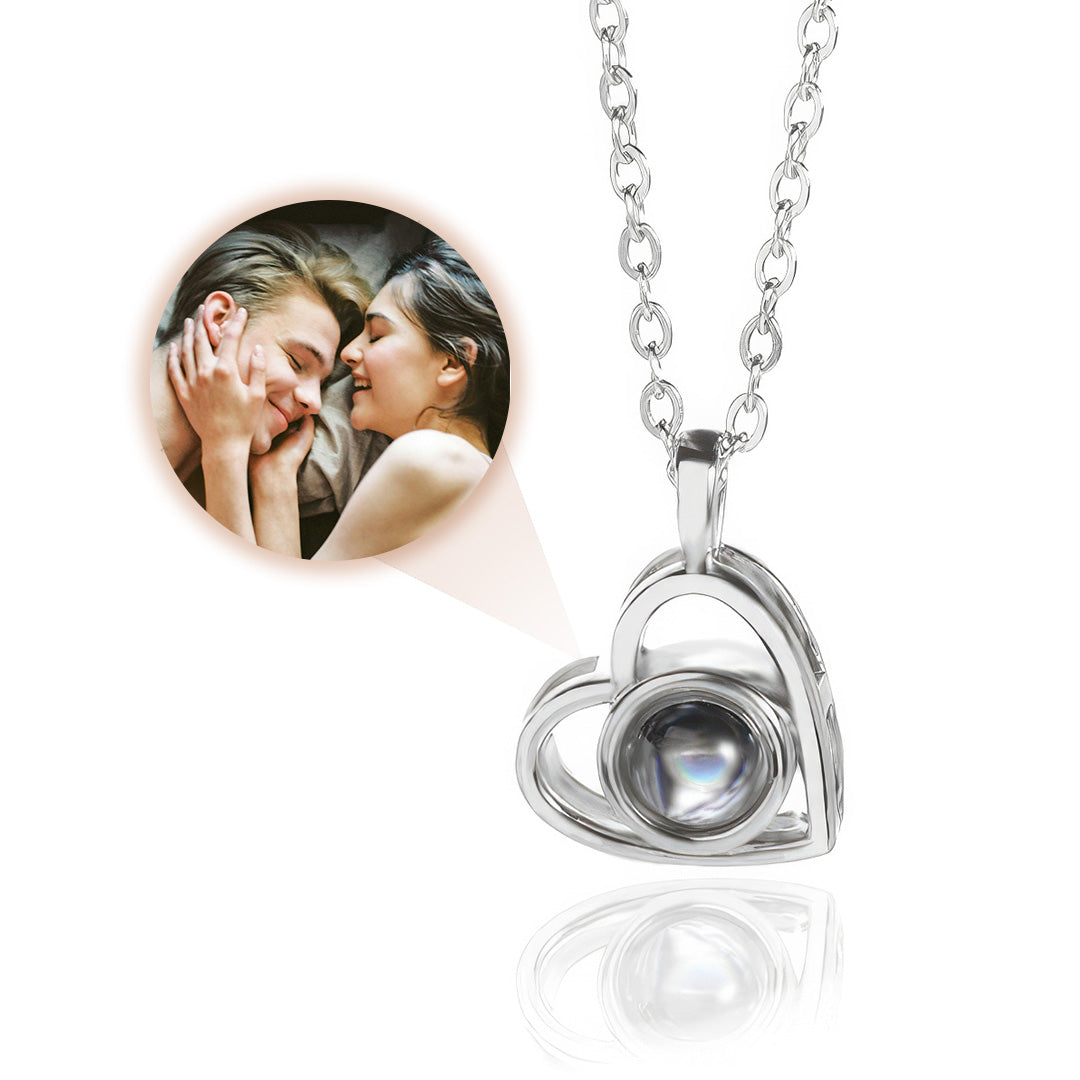 Necklace With Photo Inside Heart