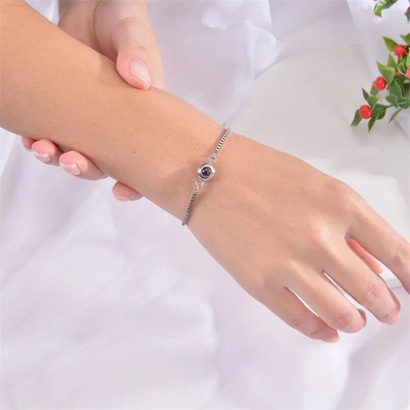 Bracelet With Photo Inside Box Chain