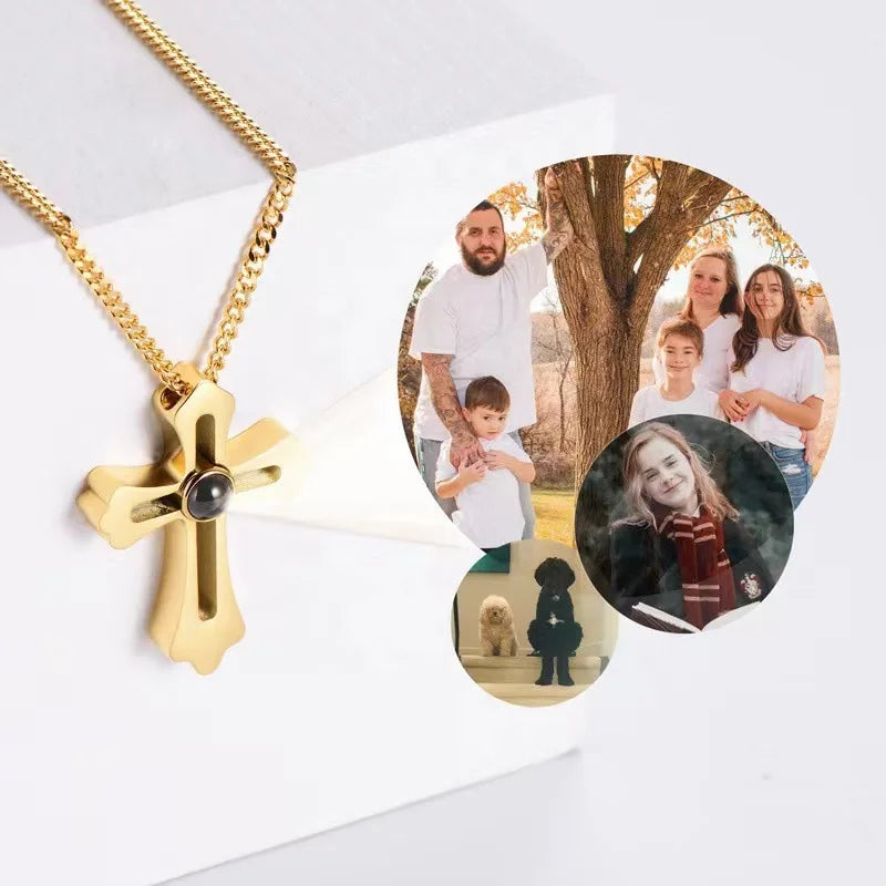 Necklace "Cross of Eternity" With Photo Inside